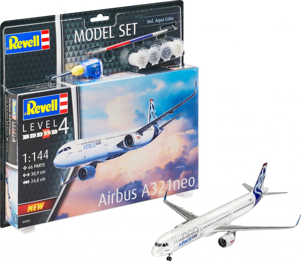 Revell 1/144 Scale Airbus A321neo Model Set - 64952 - Somerset Models