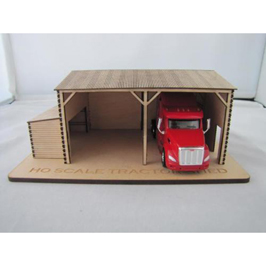 SM1007 - HO Scale - Laser Cut "Tractor Shed"