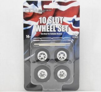 DDA 1/24 Scale 10 Slot Chrome Wheel Set - DDAW001