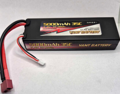 2S Lipo 7.4v 5000mAh Battery Deans Plug