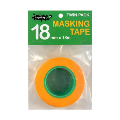 18mm Masking Tape x 18m Icky Sticky - Twin Pack - 32005