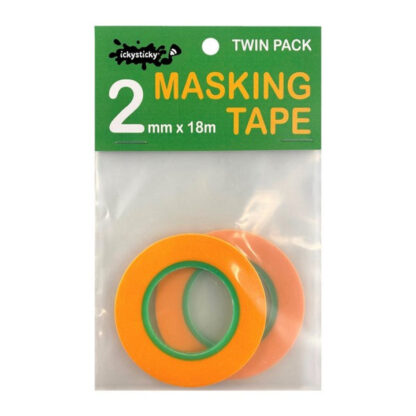 2mm Masking Tape x 18m Icky Sticky - Twin Pack - 32001