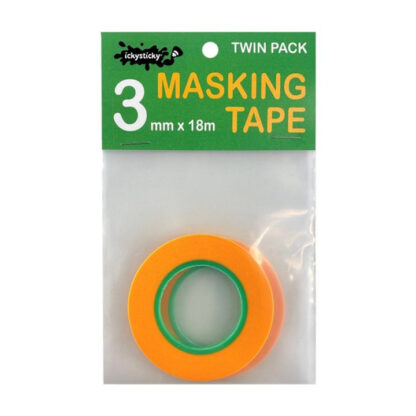 3mm Masking Tape x 18m Icky Sticky - Twin Pack - 32002