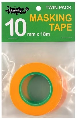 10mm Masking Tape x 18m Icky Sticky - Twin Pack - 32004