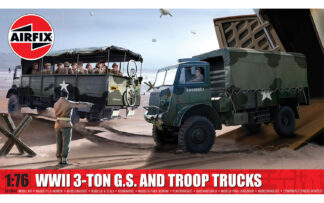 1/76 Scale WWII 3-Ton G.S. and Troop Truck - Airfix - A03306A