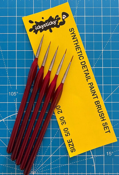 5 x Synthetic Detail Brush Set - IckySticky - 14015